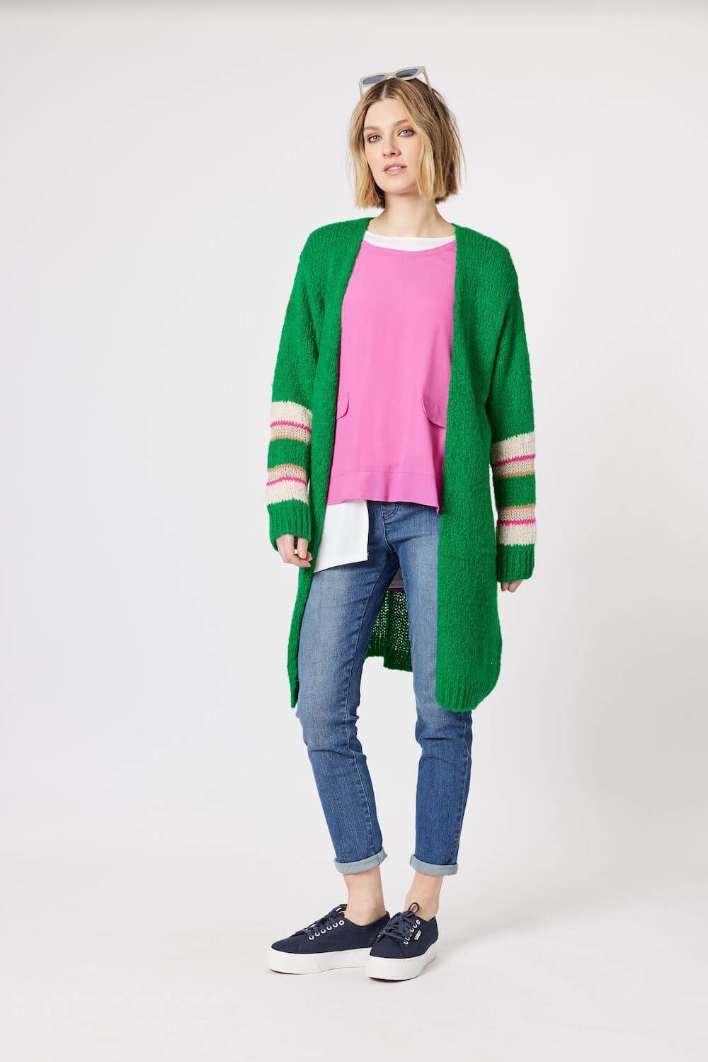 Piper Long Sleeve Stripe Cardigan