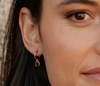 Goddess moon hoop earrings