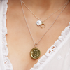 Goddess moon and pearl amulet necklace
