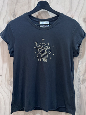 The Cowgirl Tee - Charcoal