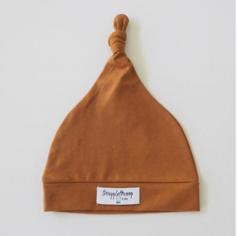 Baby Top Knot Cotton Beanie