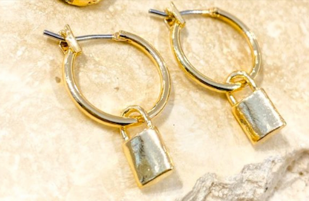 Lock Charm Earrings