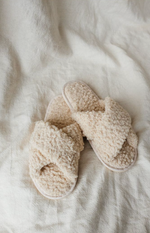 Charlotte Shearling Slippers Beige