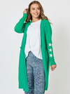 Superstar Longline Cardigan - Jade