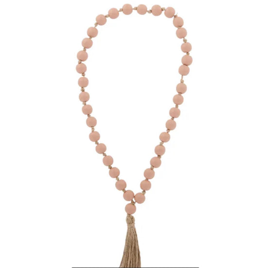 Saffron Wooden Hanging Beads - Coral